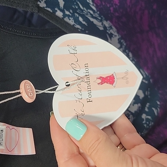 Nwt CAbi Heart of Love Racerback Tank purple & gray size Small - Picture 6 of 9